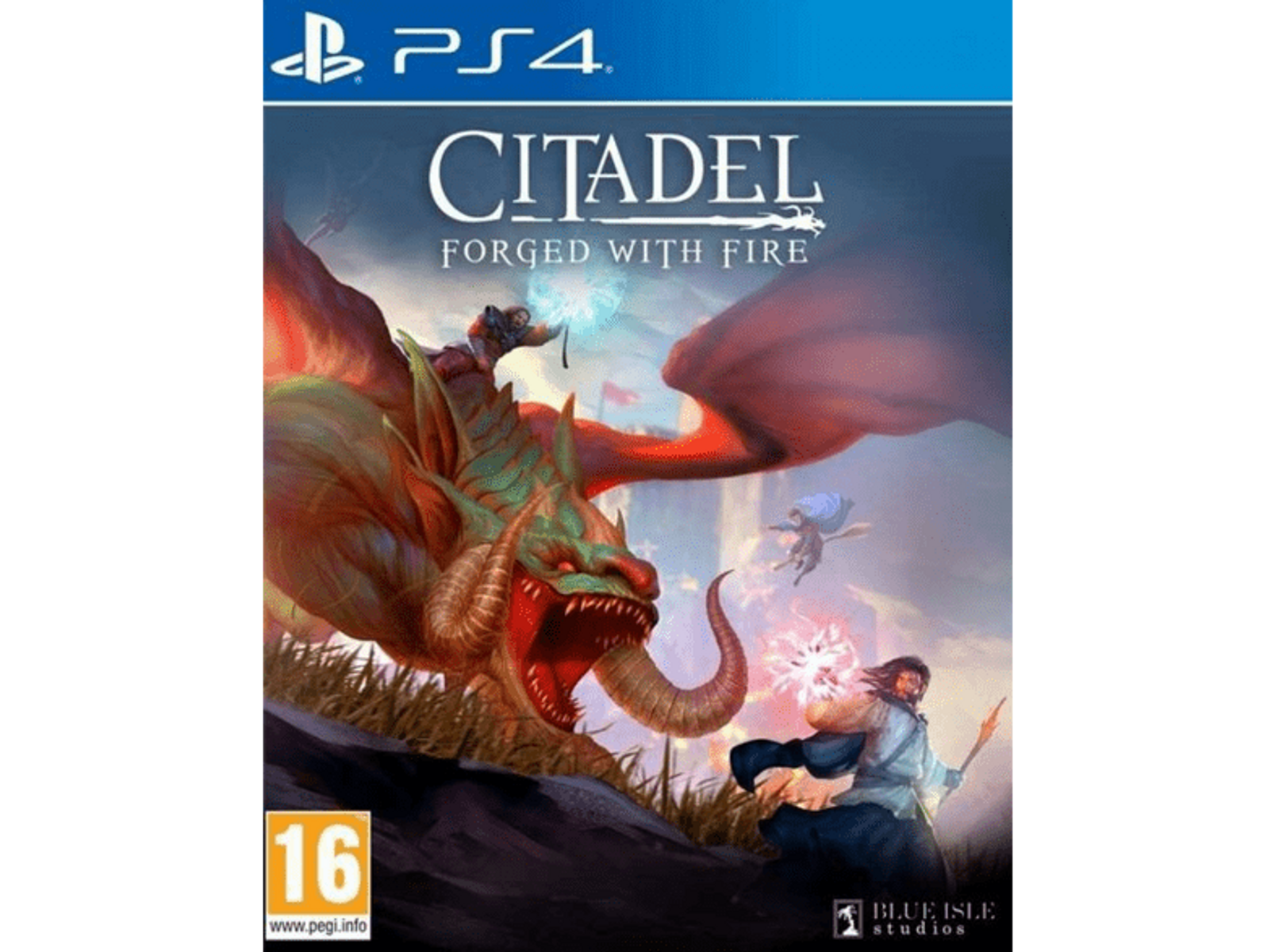 Copertina del gioco: Citadel. Sono mostrati un drago e un mago. Il titolo del gioco è in cima alla copertina.