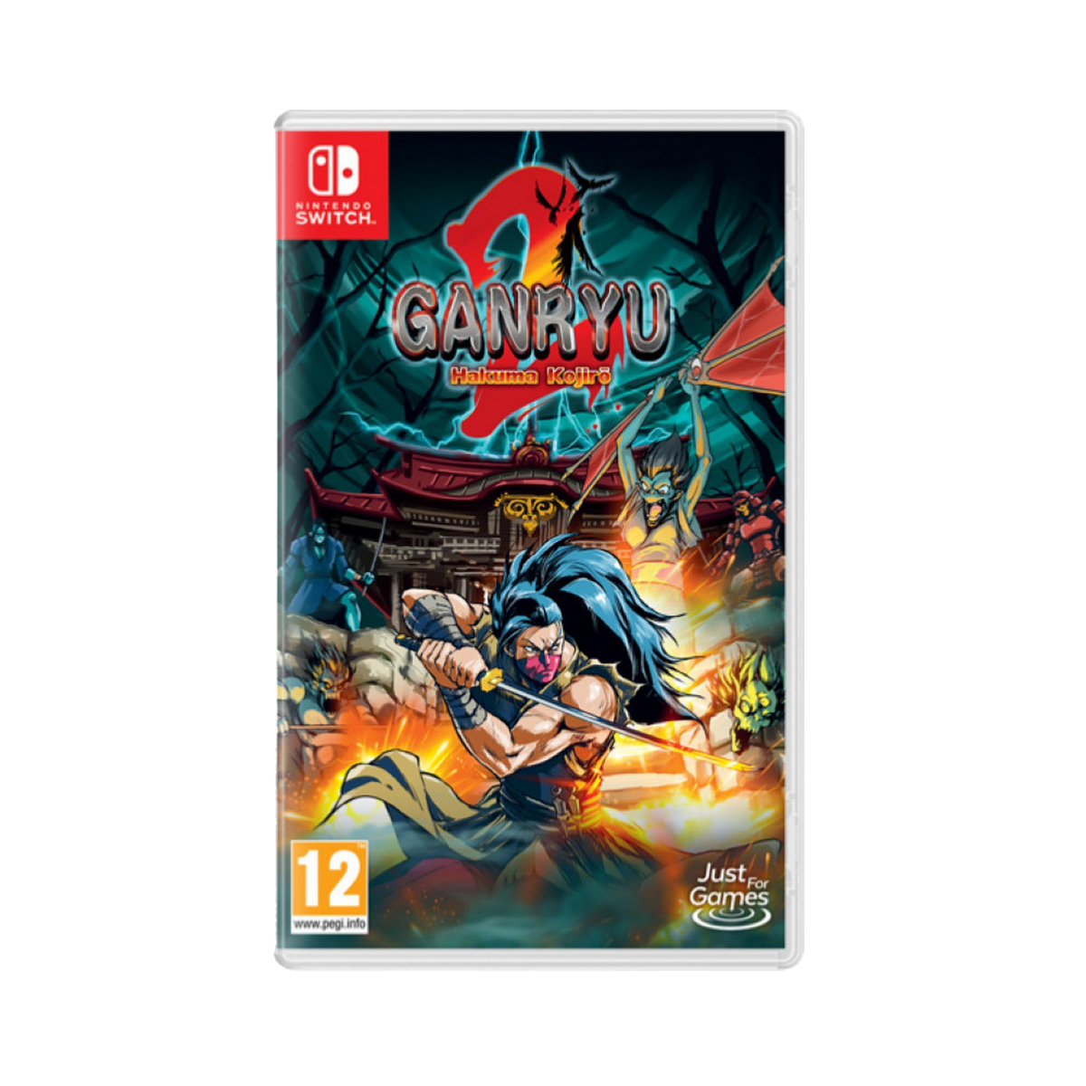 Copertina del gioco: Un guerriero con una spada. Titolo: Ganryu Hakuma Kojiro.