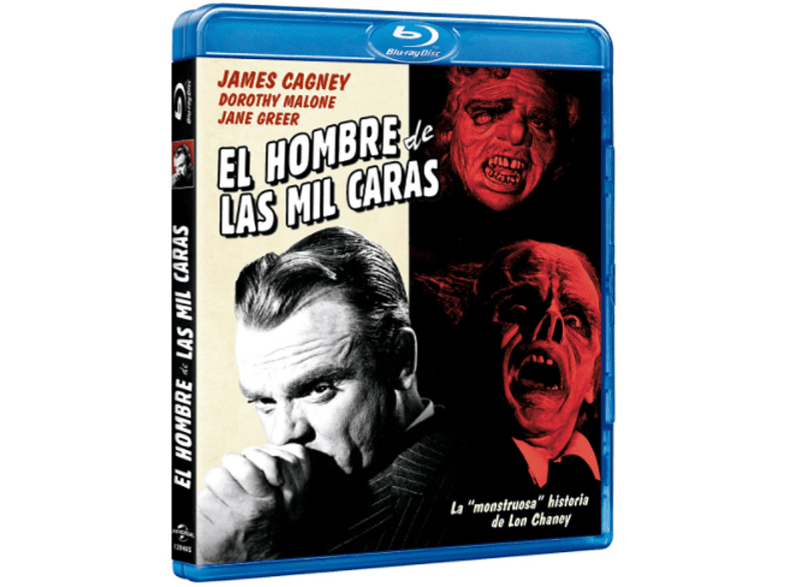 Una caja de película con un póster de película clásico con James Cagney y otros actores.