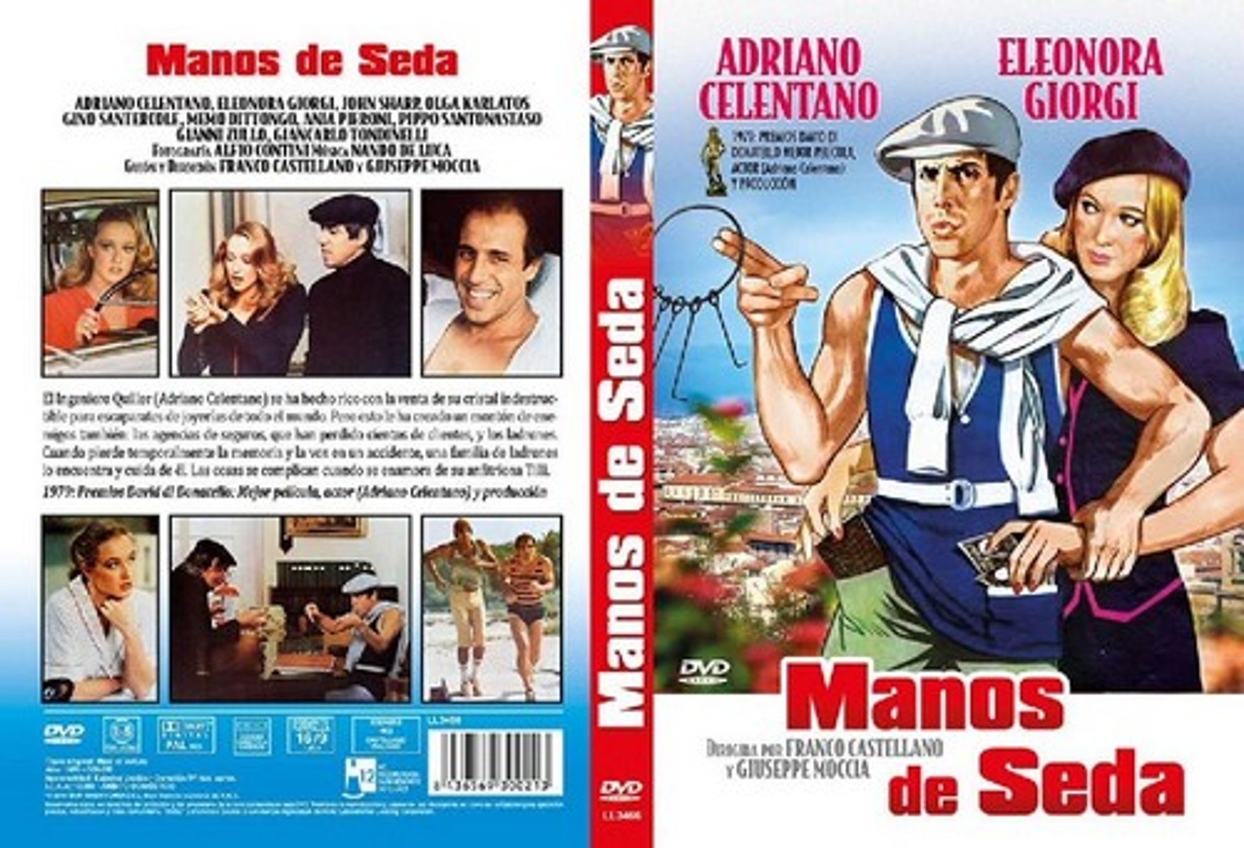 Portada de DVD de película. Un hombre y una mujer con vestimenta elegante, con texto en un idioma extranjero.