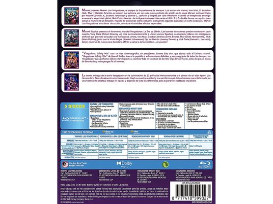 Pack Vengadores (1-4) + Disco Bonus - Blu-ray