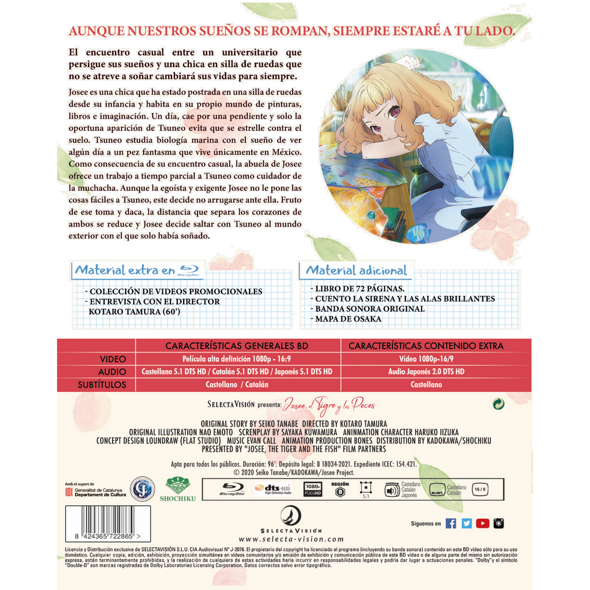 Portada de anime con una chica de pelo rubio mirando hacia abajo. Texto y un borde azul rodean la imagen.