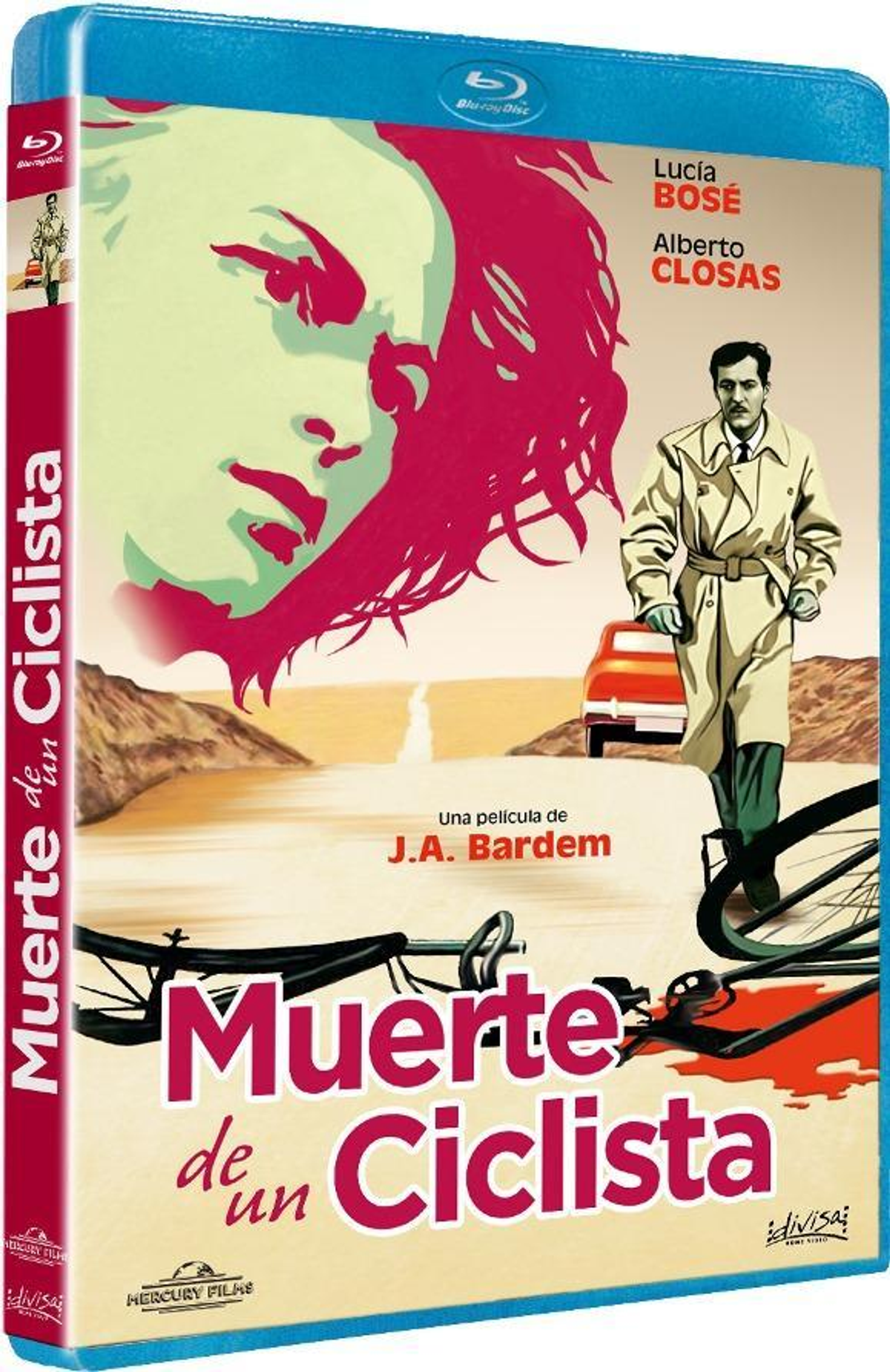 Funda de DVD de película con un ciclista y el título es 'Muerte de un Ciclista'.
