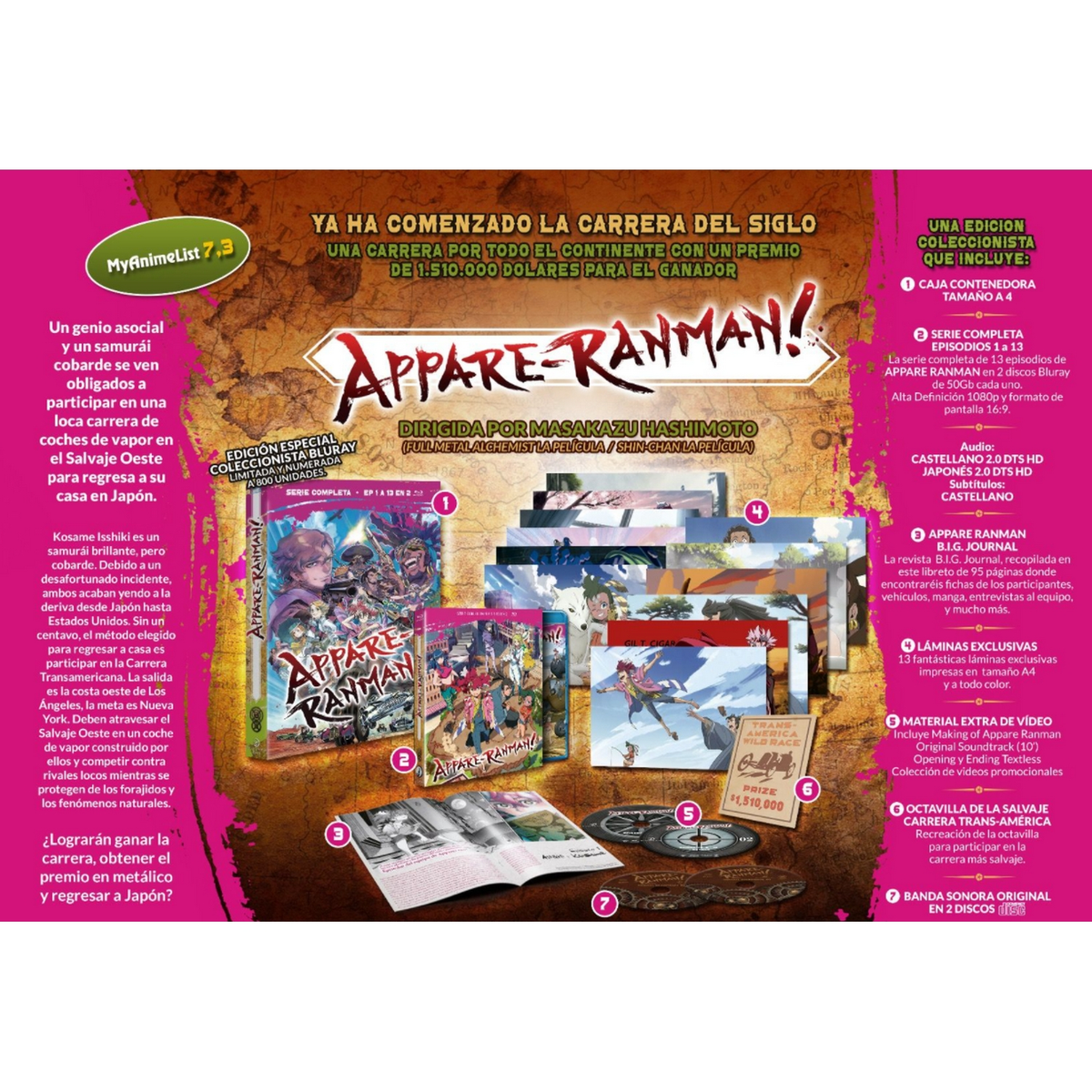 Caja recopilatoria. Texto en japonés. Título: Appare-Ranman!