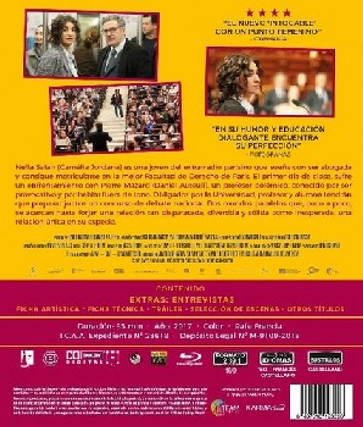 Portada de DVD con texto e imágenes de personas, incluida una mujer. El fondo tiene texto.