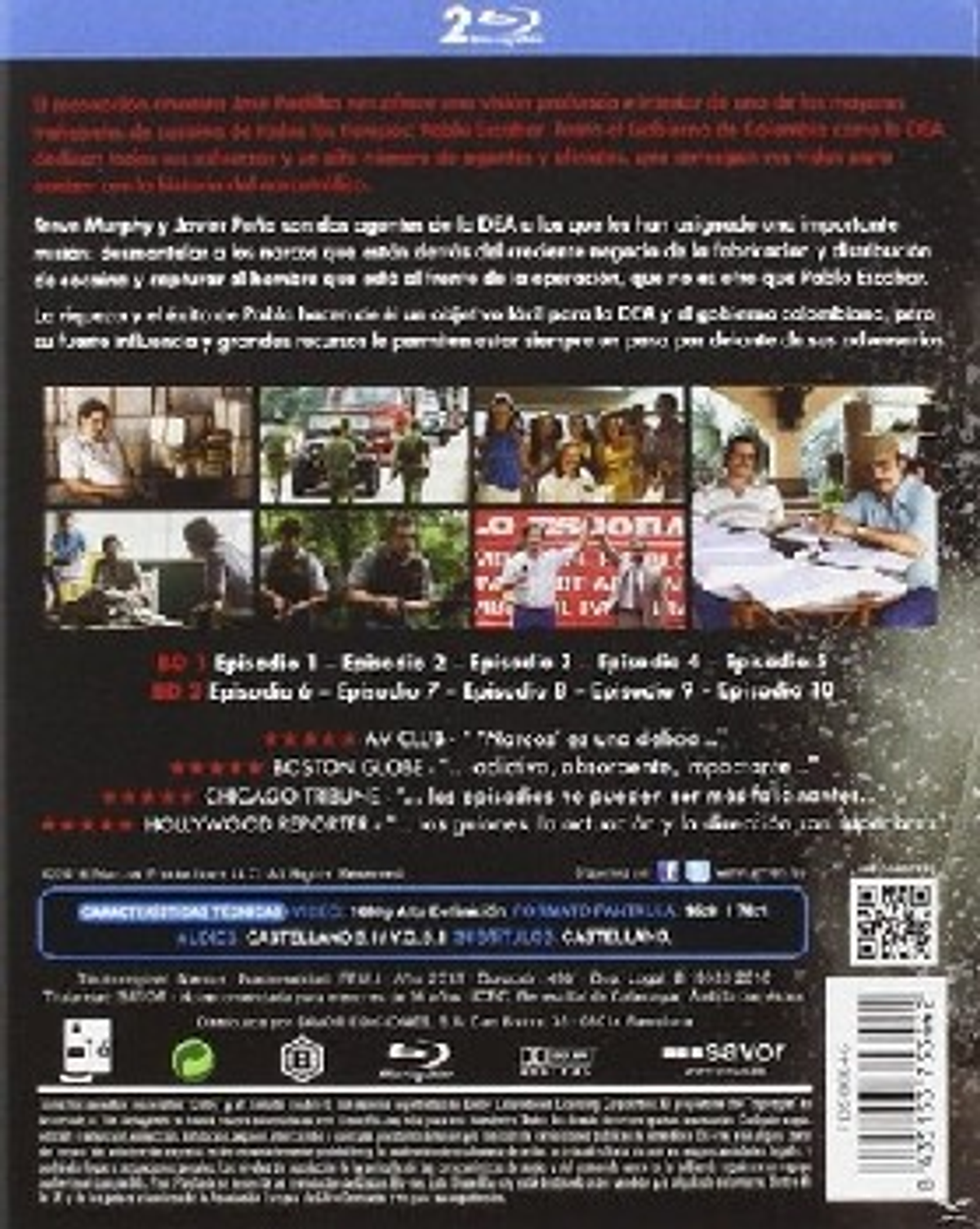 Contraportada de una caja de DVD con imágenes de personas, texto y logotipos.