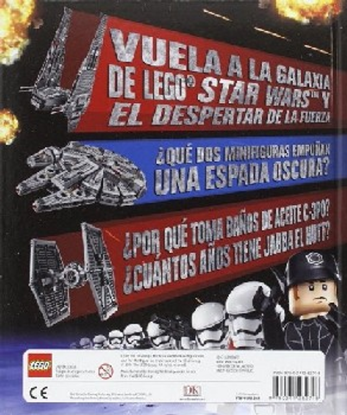 Portada de libro con temas y personajes de Star Wars. Texto en español.
