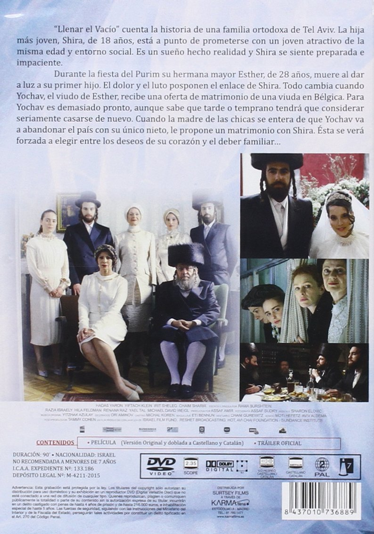 Contraportada DVD: Familia en escena de boda judía.