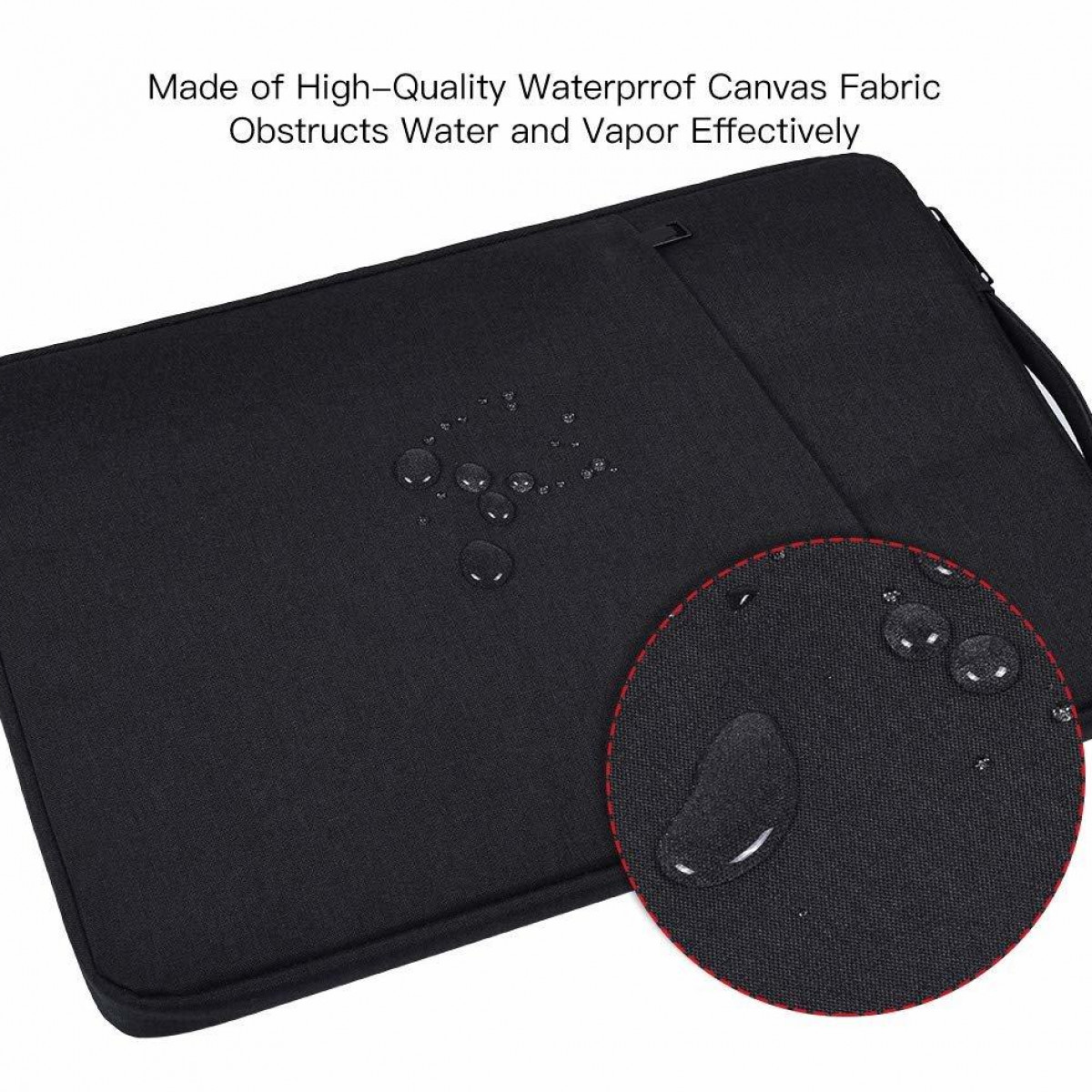 INF schwarz Canvas, Canvas Laptoptasche Sleeve Zoll Universal für 14.1/15.4 Notebooktasche