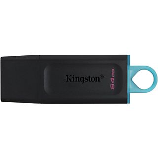 Memoria USB 64 GB  - Data Traveler Exodia KINGSTON, Negro y Azul