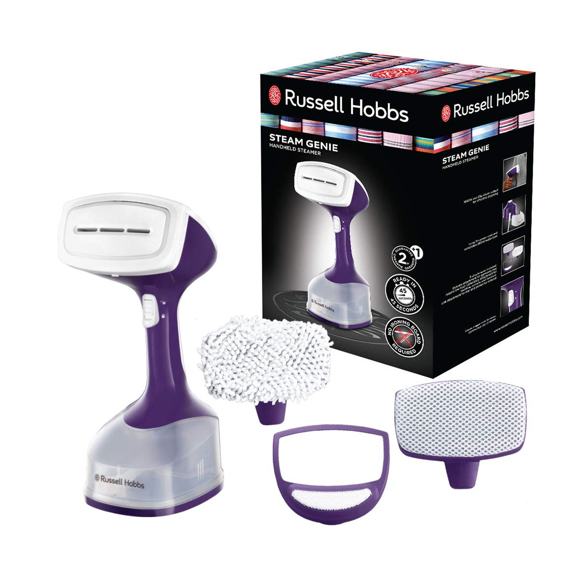 Plancha de vapor vertical - 25600-56 RUSSELL HOBBS, 25 g/mg/min, 260 ml, Blanco