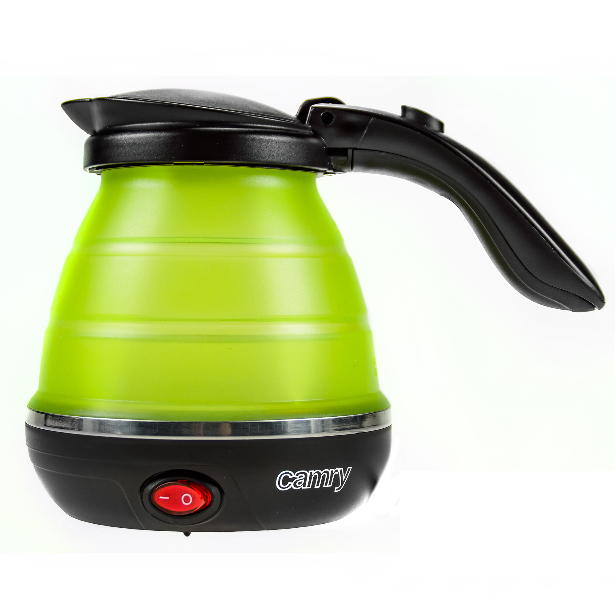Hervidor de agua - CR 1265, Hervidor Agua Eléctrico Plegable, 0,5L, Silicona sin BPA, Resistencia Oculta, Apagado Autom CAMRY, 750 W, 0.5 l, Verde