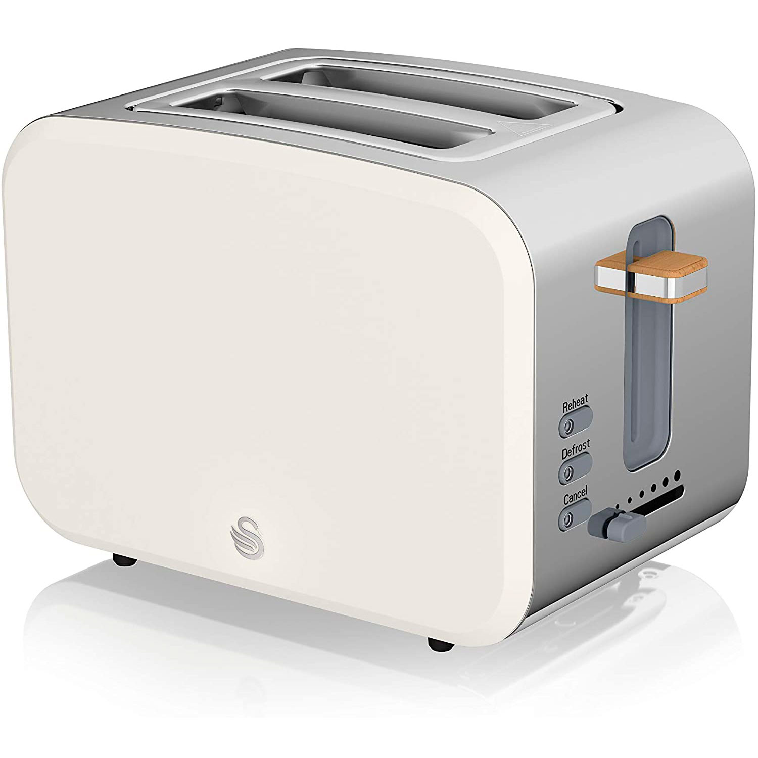 ST14610WHTNEU Toaster SWAN 2) Nordic Schlitze: (900 Weiß Watt,