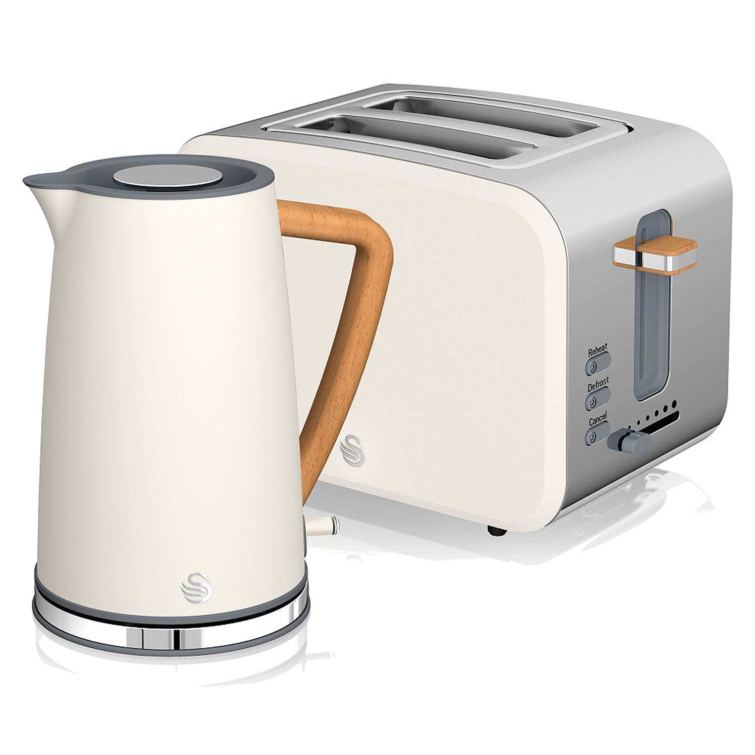 Toaster Wasserkocher Weiß Watt, Set und SWAN (2200 Nordic 2) Schlitze: STP2090WHTNEU