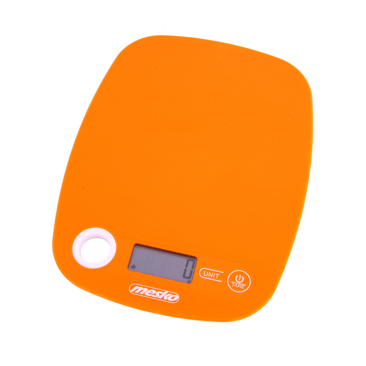 Balanza de cocina - MS3159O, Báscula de Cocina Digital Extraplana, Medición 1gr, Hasta 5 kg, LCD, Función Tara, Medición MESKO, Naranja