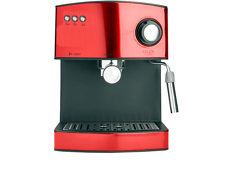 ADLER AD 4404r Espressomaschine rot | Siebträger