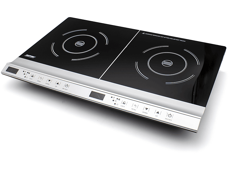 Placa de cocina eléctrica, estufa eléctrica portátil de 1800 W con pantalla  táctil LED, 8 niveles de potencia y 8 niveles de temperatura
