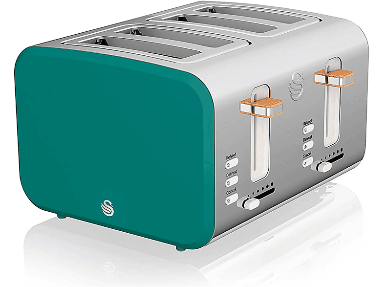 SWAN Nordic 4) Grün Toaster Schlitze: (1500 Watt, ST14620GRENEU