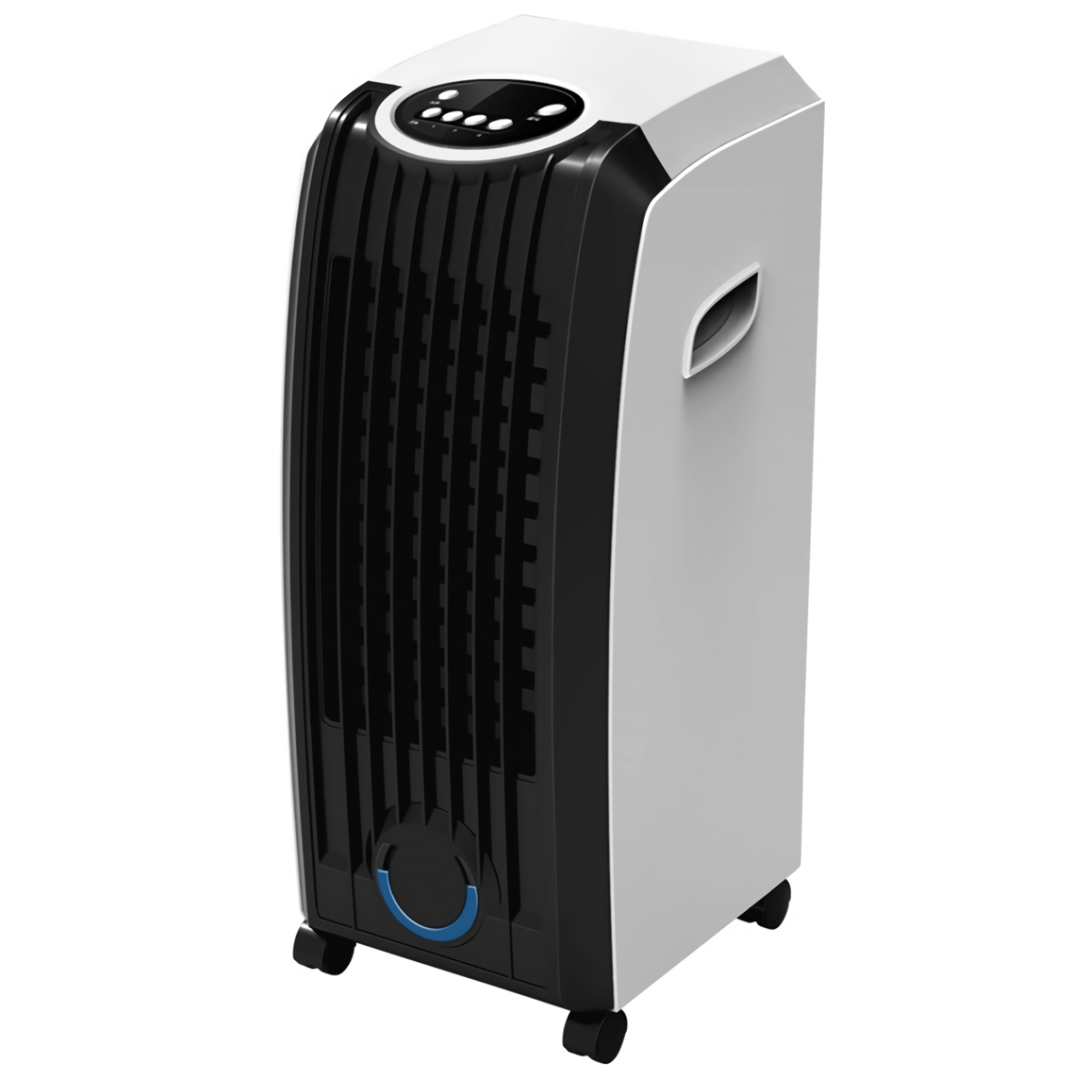 Ventilador MKL-01, Climatizador Evaporativo, Enfriador Aire Portátil, Función Humidificador, Purificador, Cajón;MPM, Blanco/Negro