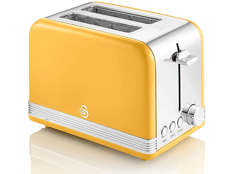 (800 Toaster Gelb Retro Schlitze: 2) Watt, ST19010YELNEU SWAN