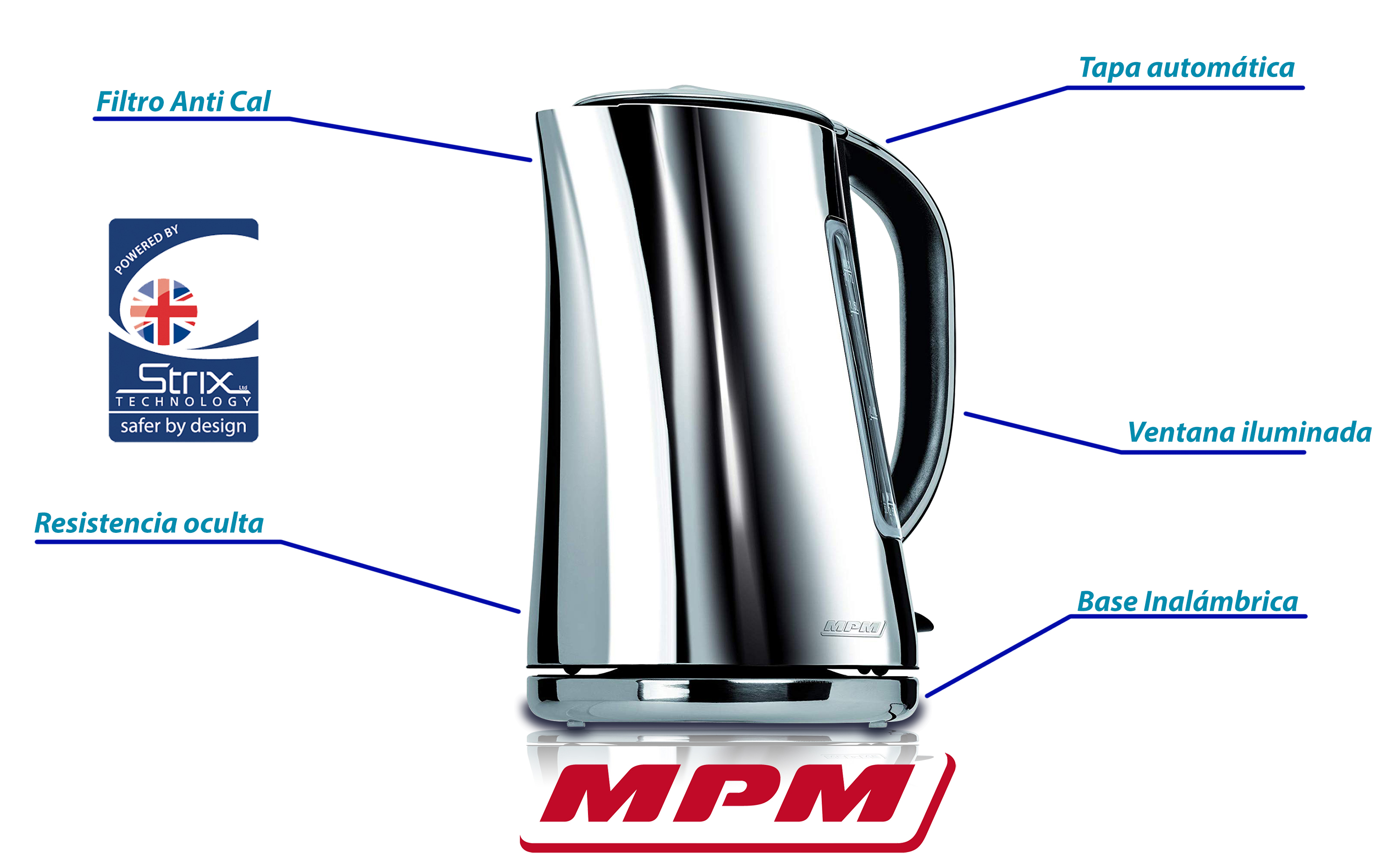 MPM Silber Wasserkocher, MCZ-71P
