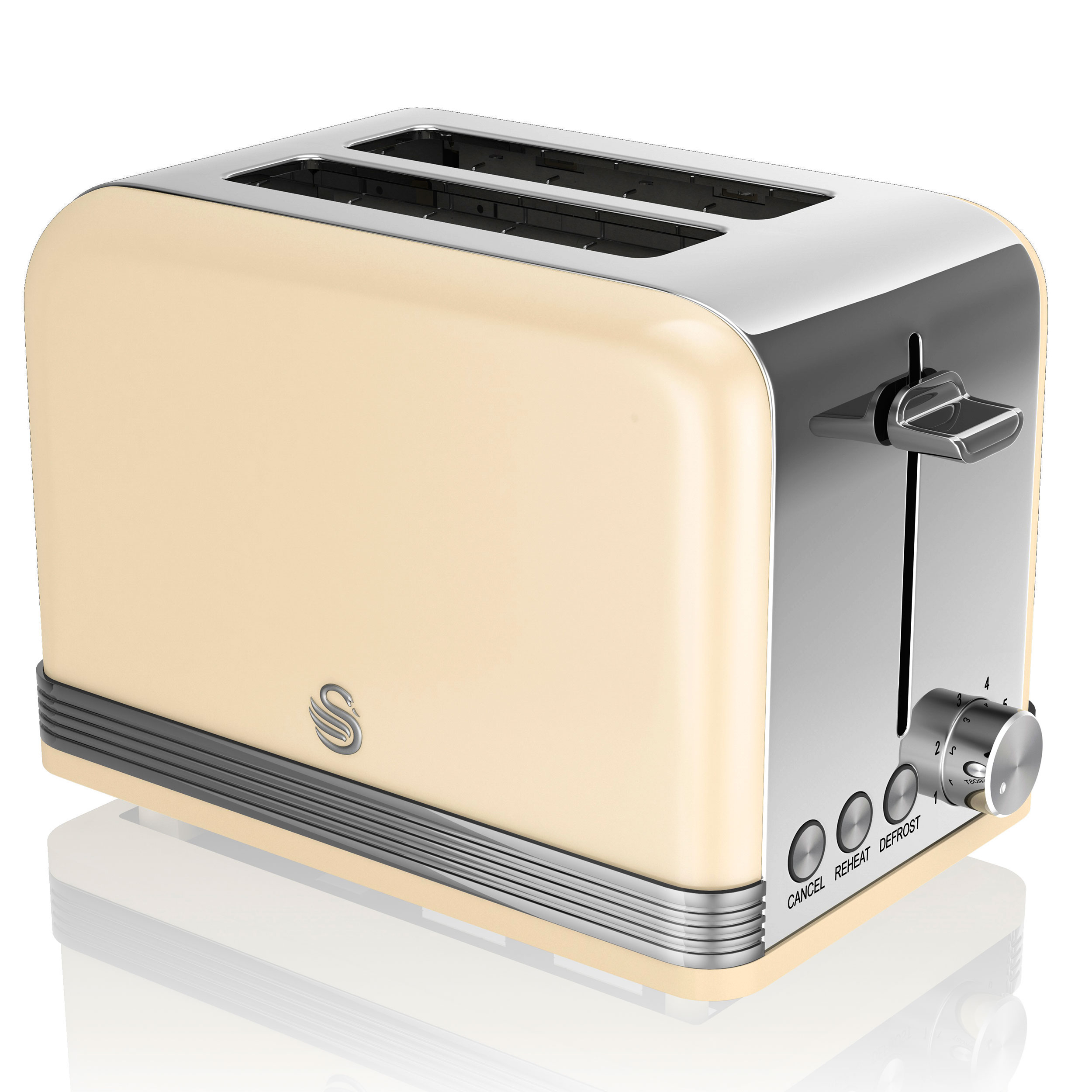 SWAN Retro ST19010CNEU Toaster Creme Schlitze: Watt, 2) (800