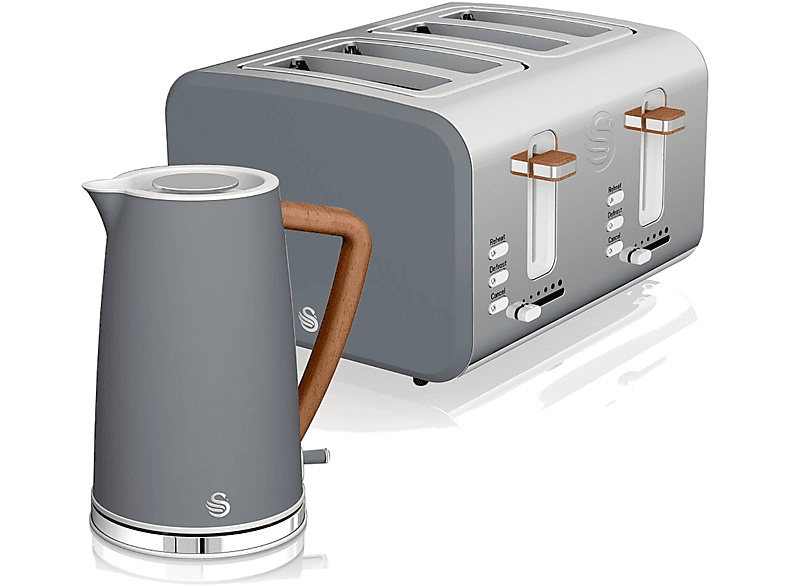 SWAN Nordic STP2091GRYNEU Set Toaster und Wasserkocher Grau (900 Watt ...