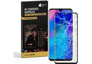 PROTECTORKING 2x FULL COVER 9H Hartglas Schutzglas HD KLAR Displayschutzfolie(für Huawei P30 Lite)