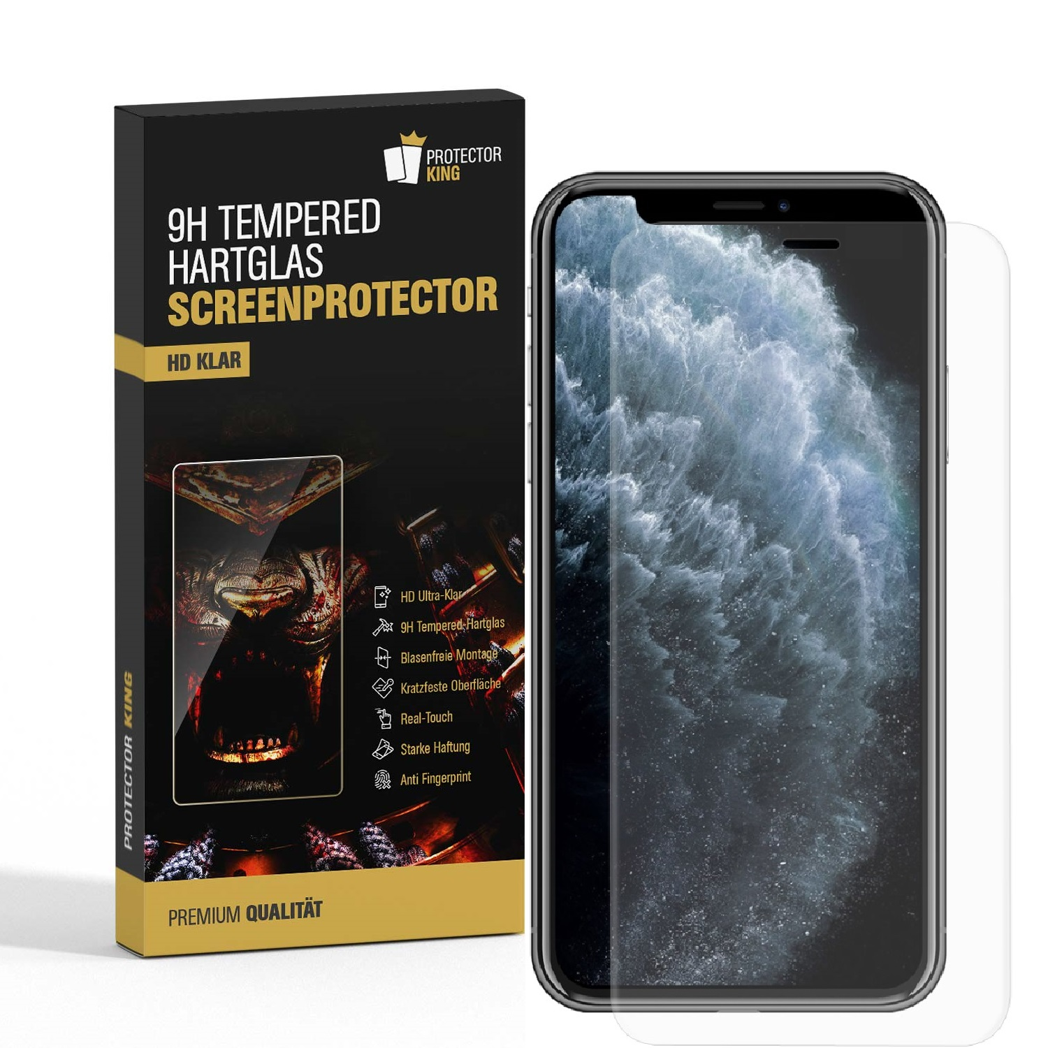 PROTECTORKING 6x 3D 9H Apple 11 iPhone ULTRA Pro Hartglas KLAR Displayschutzfolie(für Max) Schutzglas HD