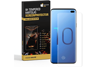 PROTECTORKING 1x FULL CURVED 9H Hartglas Schutzglas HD KLAR Displayschutzfolie(für Samsung Galaxy S10 Plus)