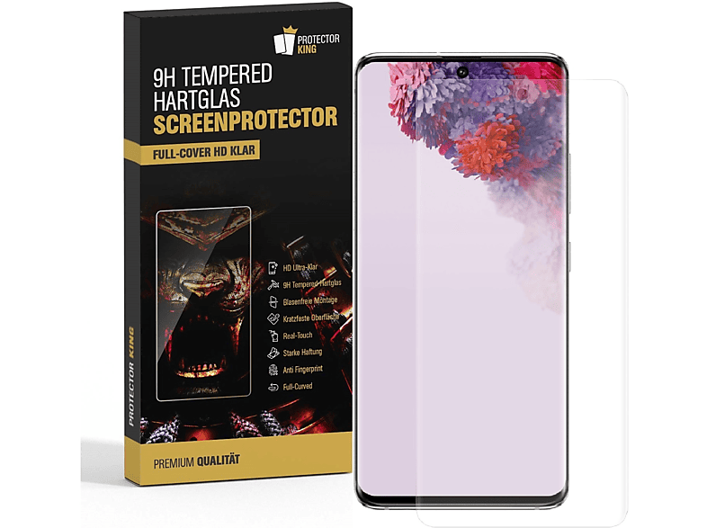 CURVED Samsung KLAR HD Galaxy Displayschutzfolie(für Schutzglas S20 4x FULL Plus) PROTECTORKING Hartglas 9H