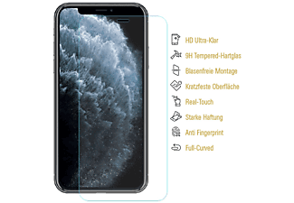 PROTECTORKING 2x FULL COVER 9H Hartglas Schutzglas HD KLAR Displayschutzfolie(für Apple iPhone 11 Pro)