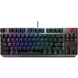 Teclado gaming - ASUS 90MP01N6-BKSA00, Cable USB, Negro