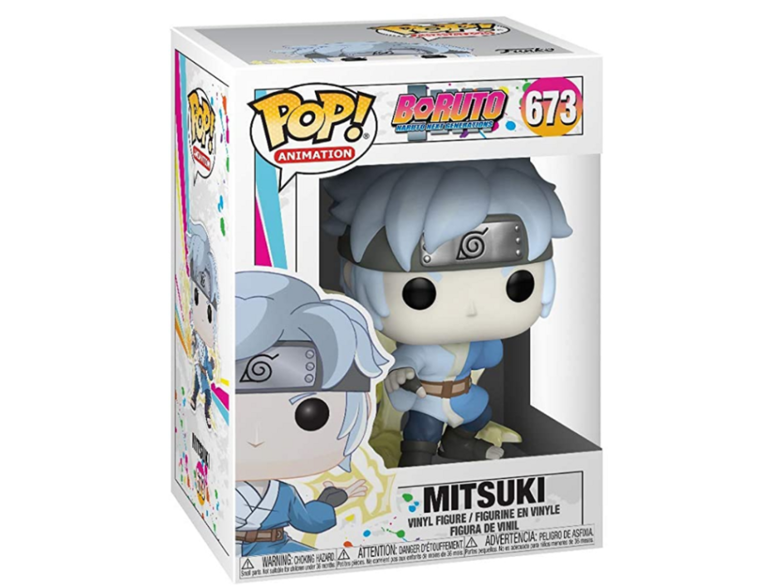 Figura Mitsuki Funko Pop in una scatola, con un design colorato.