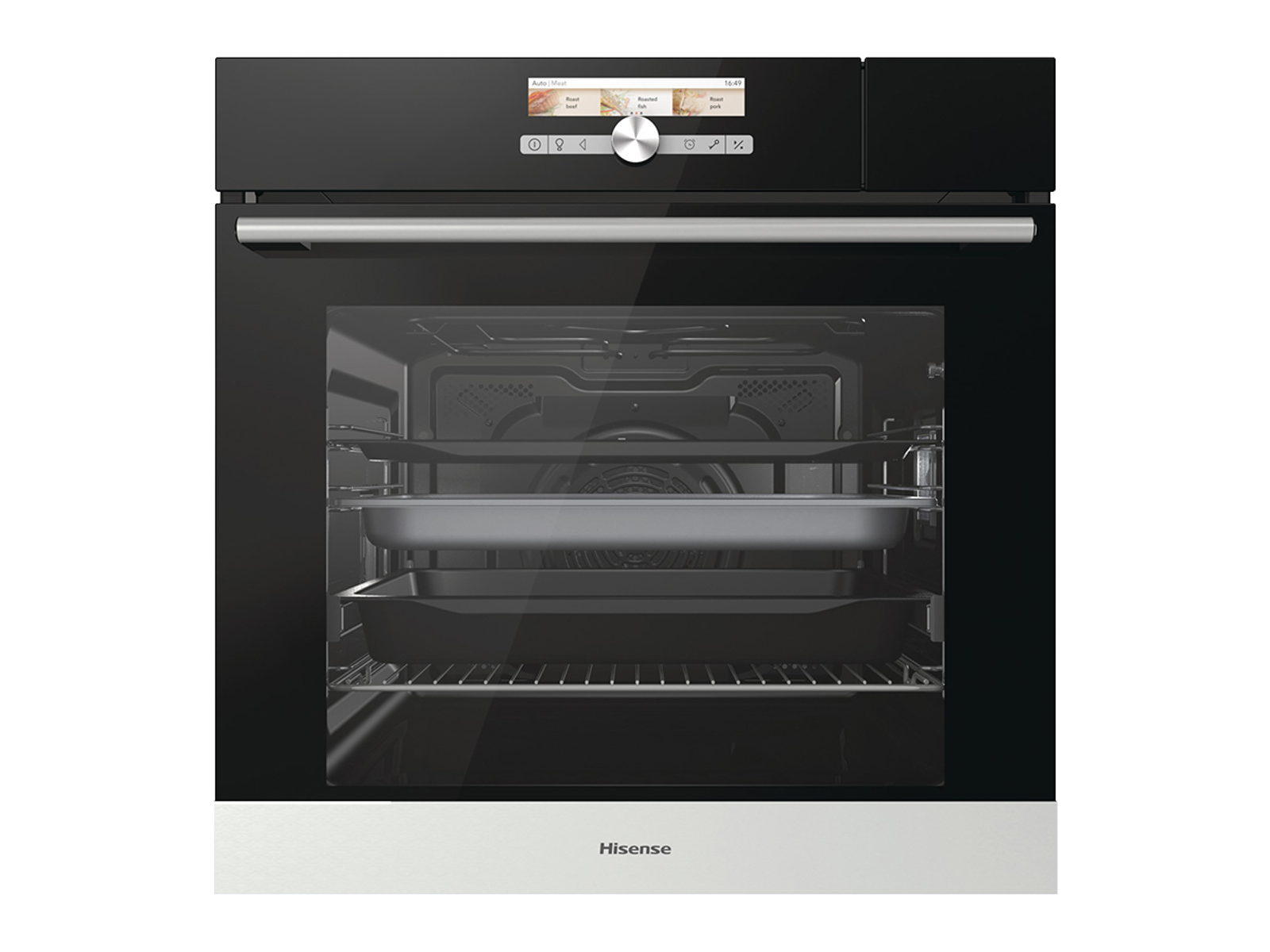 Horno convencional - BS5545AG HISENSE, 73 Liter, Encastrable, Limpieza por agua, Negro