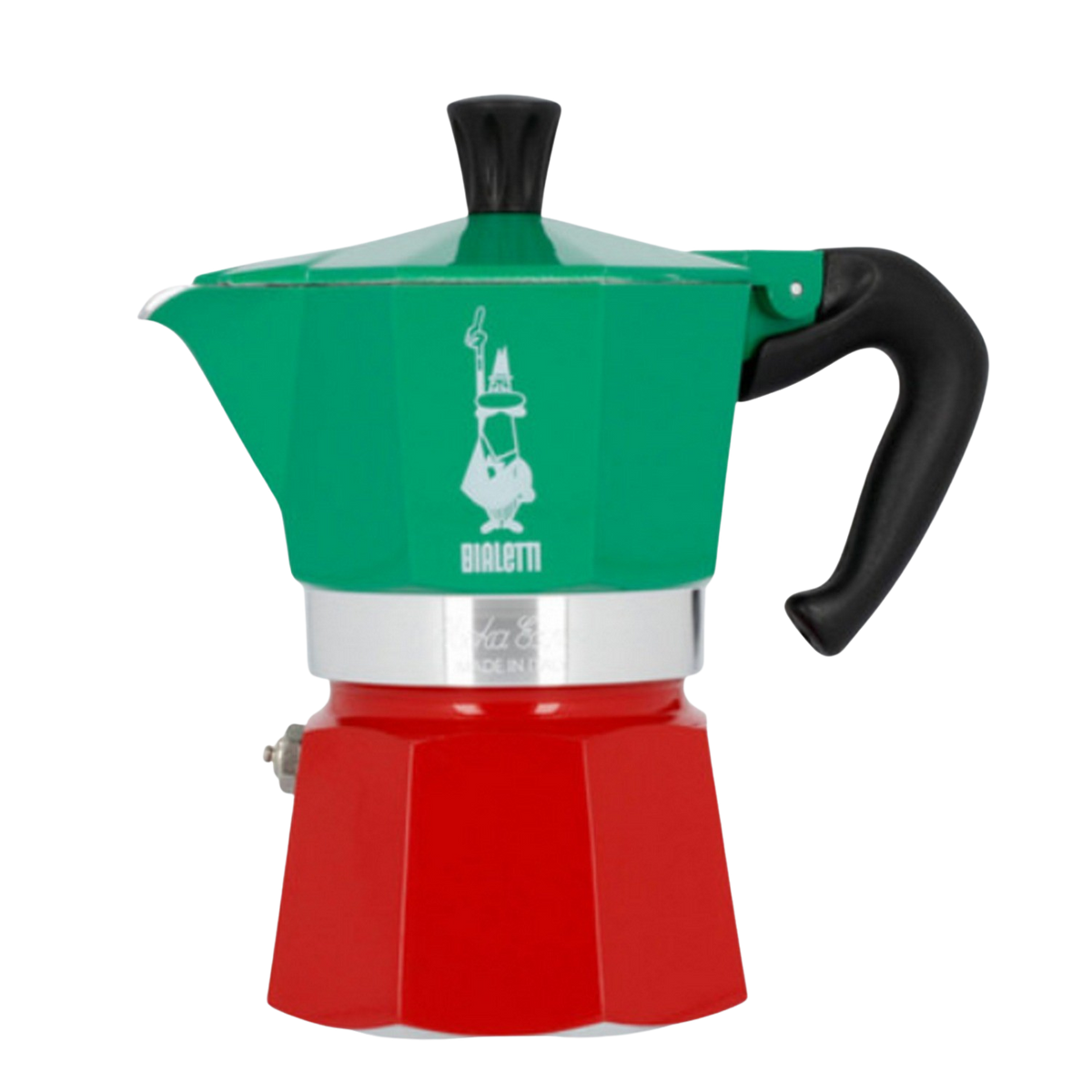 Cafetera tradicional - 0005322/NP BIALETTI, Verde, plata, rojo