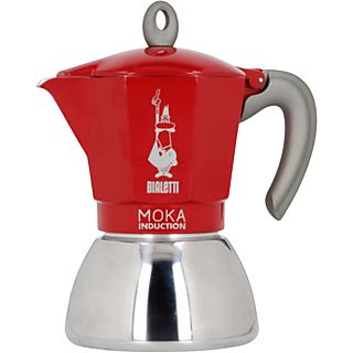 Cafetera tradicional - BIALETTI 0006942/NP, Rojo, plata