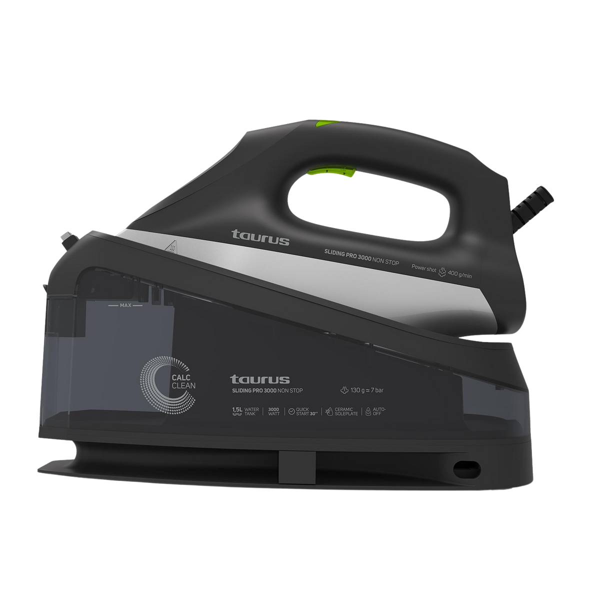 Centro de planchado - 918693000 TAURUS, 3,000 W, Cerámica, Negro
