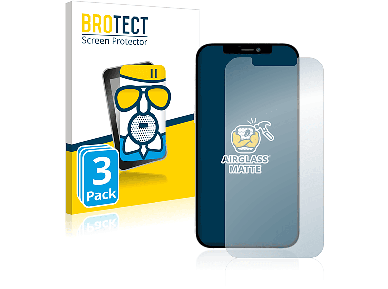 BROTECT 3x Airglass matte Schutzfolie(für Apple iPhone 12 Pro Max) | Displayschutzfolien & Gläser
