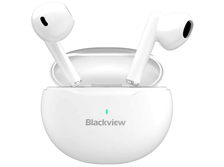 In-ear TWS, White 6 Bluetooth Headset AirBuds BLACKVIEW