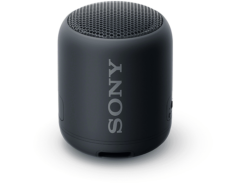 SONY SRS-XB 12 B SCHWARZ Bluetooth Lautsprecher, Schwarz, Wasserfest