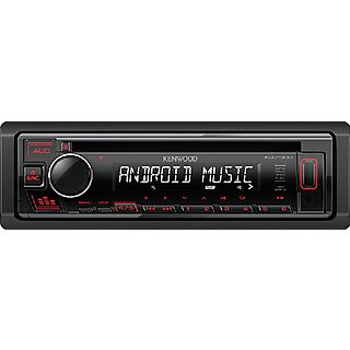 Autorradio  - KDC-130UR KENWOOD, Autorradio - Kenwood KDC-130UB, 4x50W, USB, AUX, Negro/Rojo, Negro
