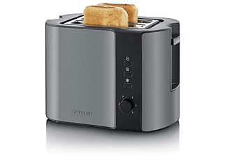 SEVERIN AT9541 Toaster grau-met./schwarz Toaster Grau-metallic / Schwarz (860 Watt, Schlitze: 2,0)