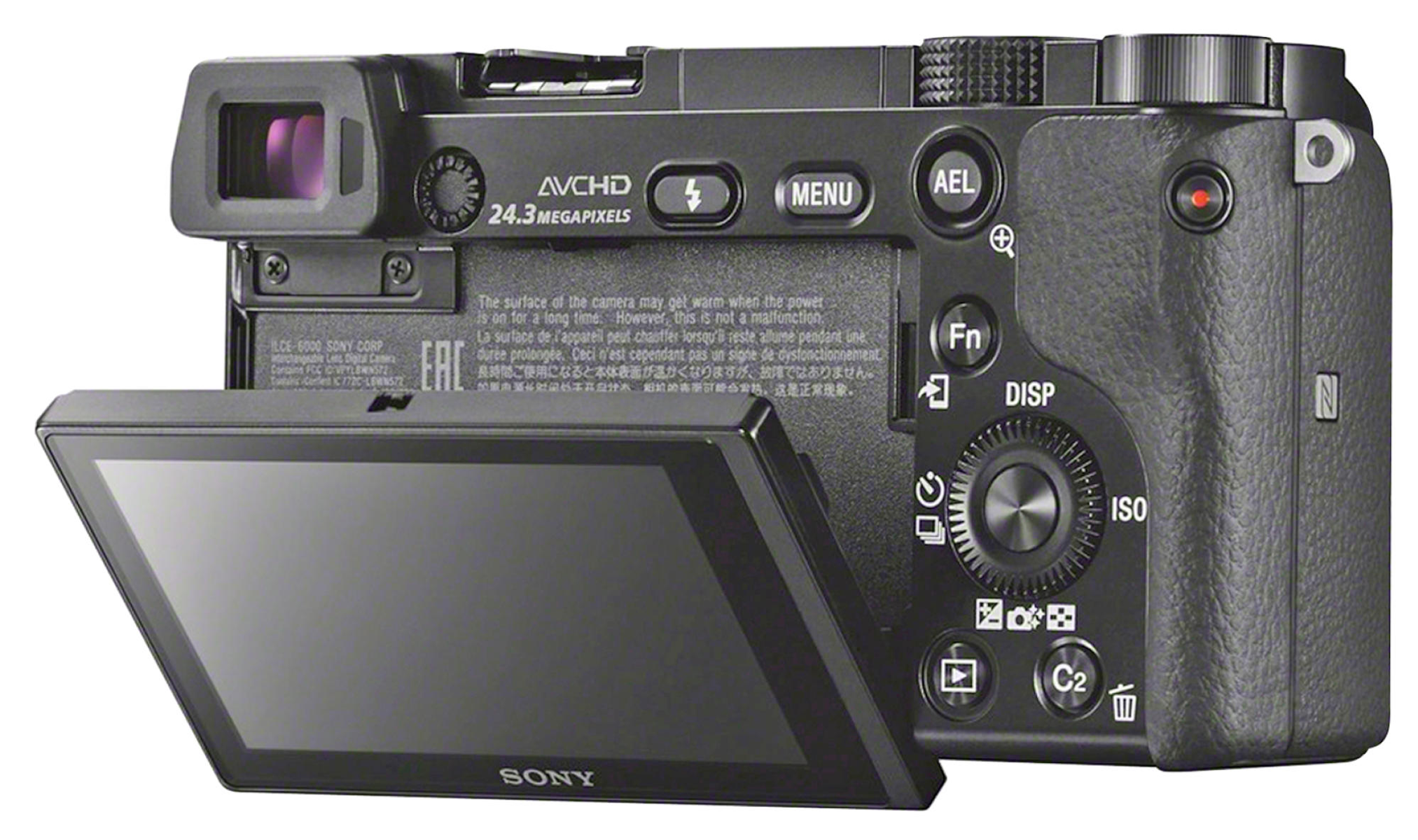 SONY ALPHA Systemkamera mm, (ILCE6000LB) 16-50 7,6 LB BLACK EP1650 WLAN cm Objektiv 6000 mit Display