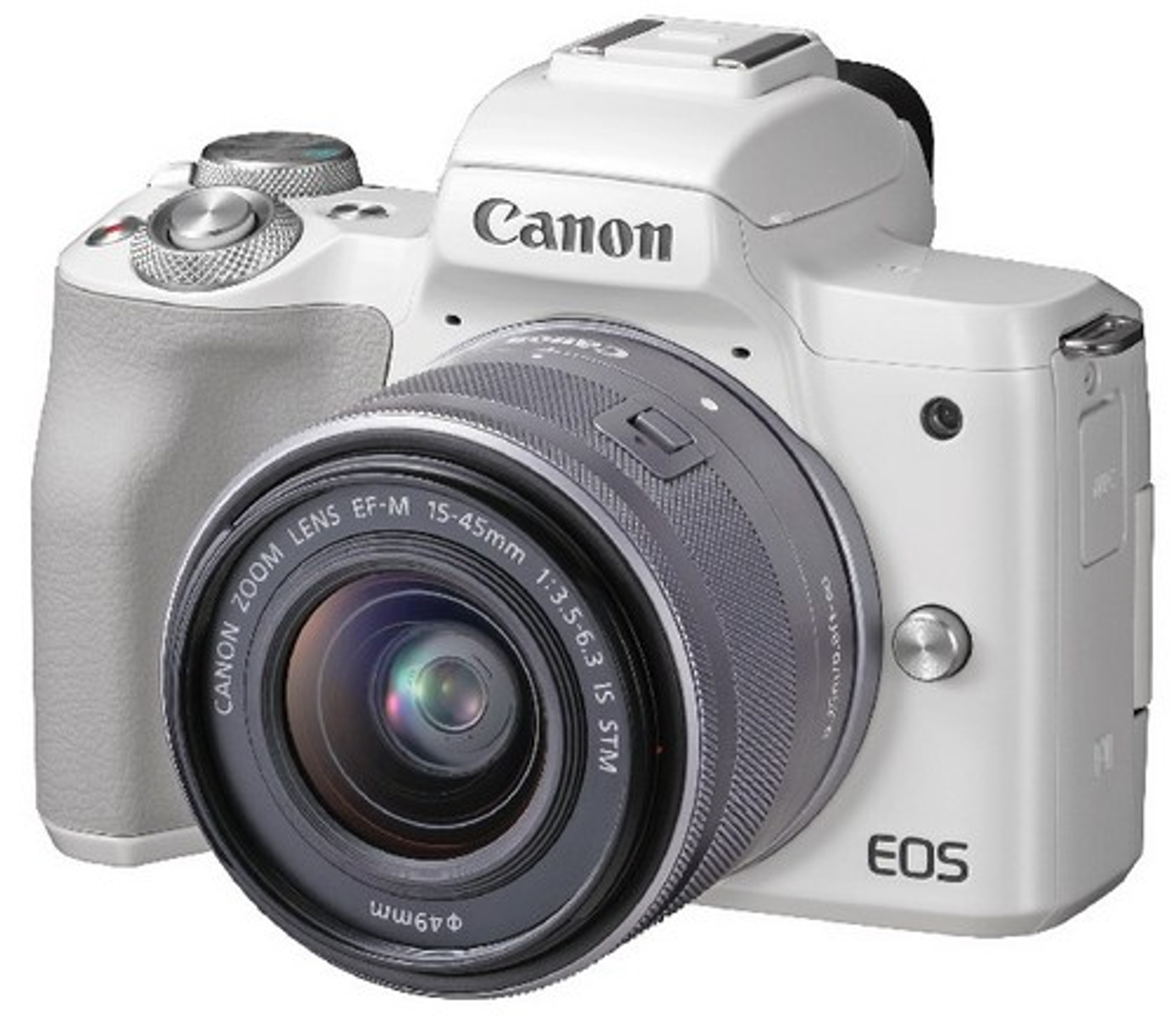 Cámara EVIL - M50/1545/4K/W CANON, 24,1 megapixel, 7,5 cm, Blanco