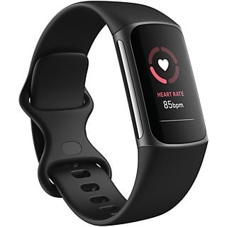 Pulsera de actividad - FITBIT 810038855868, Platino Negro, 1,04 "