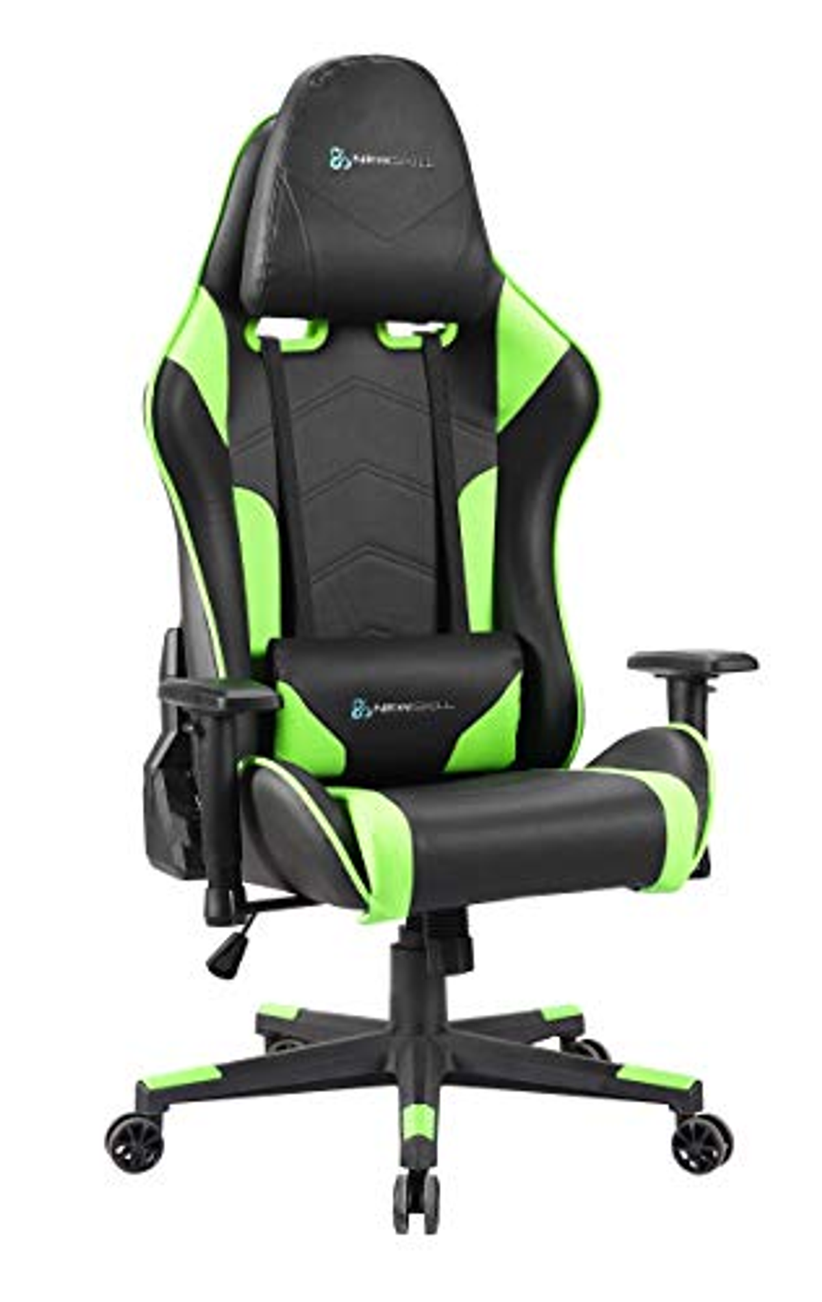 Newskill Kitsune Silla gaming profesional inclinación y altura regulable 2d ajustables base en nylon reclina verde generica 180º color para videojuegos de pc asiento duro ns1016 reposabrazos2d 150