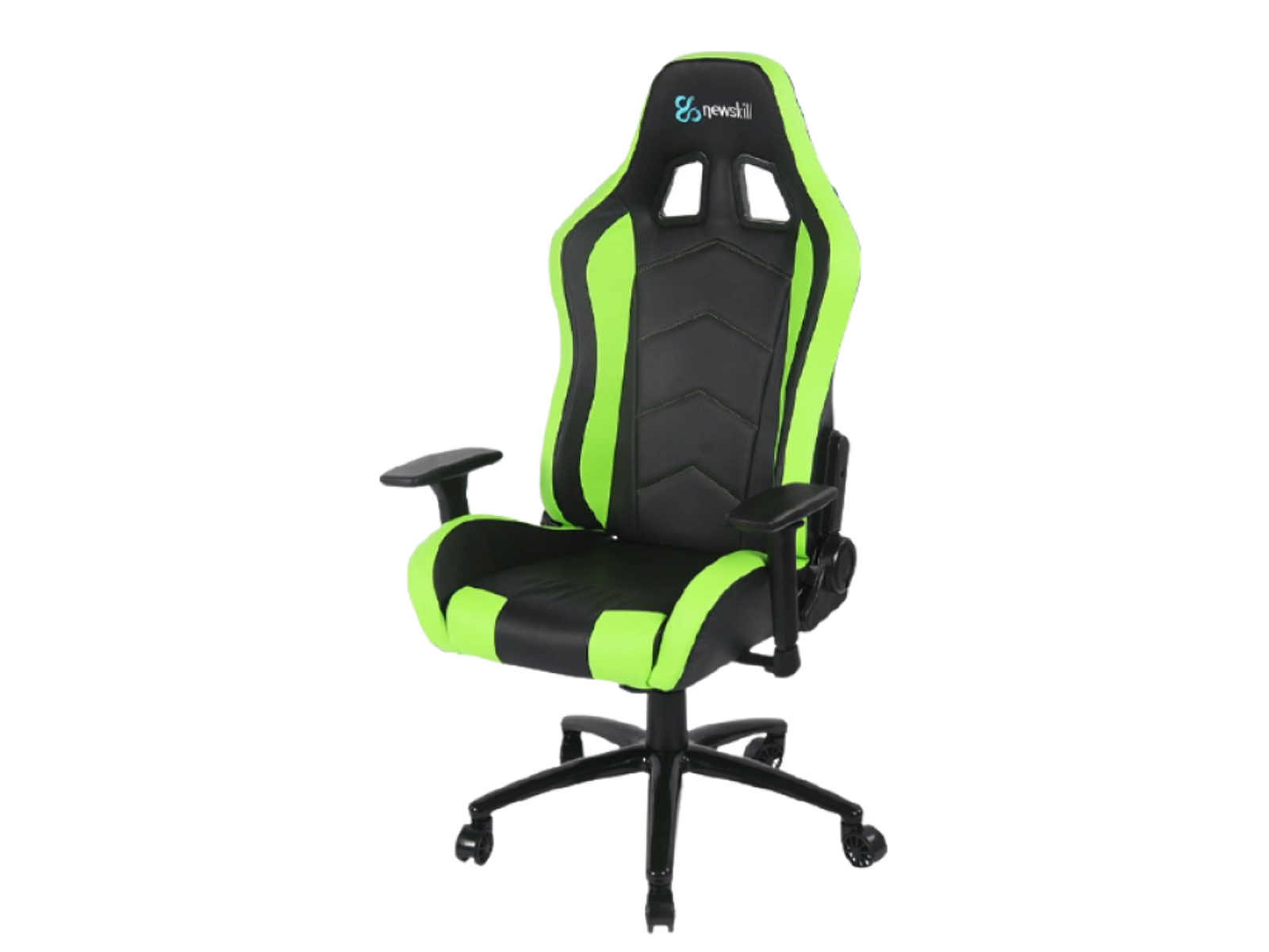 Silla gaming - NS-CH-PU NEWSKILL, Reposabrazos3D (ajustable en altura, anchura y profundidad), 150 kg, Verde