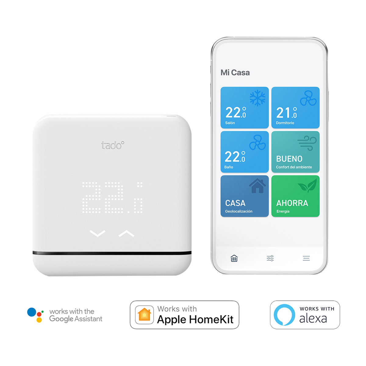 Controlador de aire acondicionado - V3P-AC02-TC-ML-00 TADO, Blanco