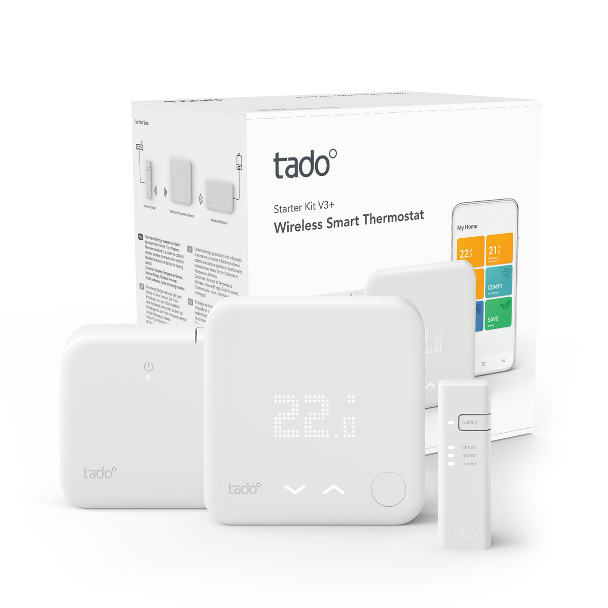 Kit, Kit Thermostat Starter TADO Wireless V3+ Starter weiß Smartes
